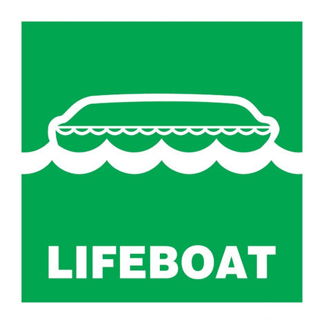 [334100] SAFETY SIGN LIFEBOAT 150X150 MM