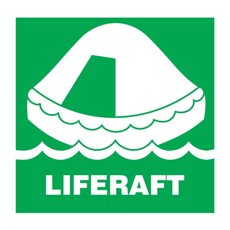 [334102] SAFETY SIGN LIFERAFT 150X150 MM