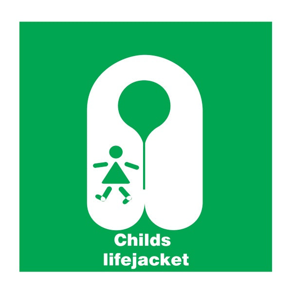 [334111] SAFETY SIGN CHILDS LIFEJACKET