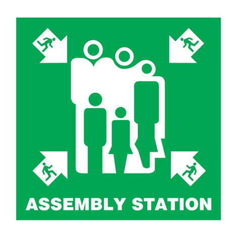 [334119] SAFETY SIGN ASSEM STATION 150X150 MM