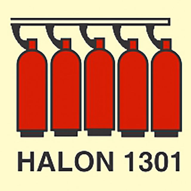 [336010] FIRE CONTROL SIGN HALON 1301 BATTERY