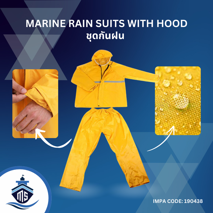 Marine Rain Suits with Hood (ชุดกันฝน)