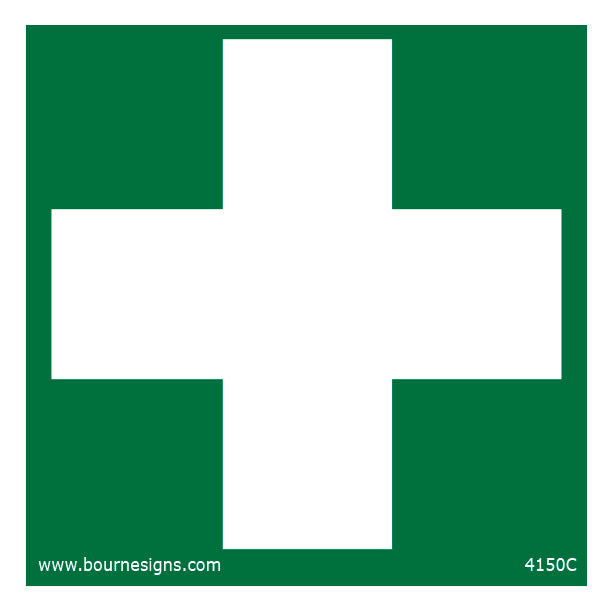 [334150] SAFETY SIGN #4150 (CROSS) 150X150 MM — บริษัท มารีน ซัพพลาย จำกัด