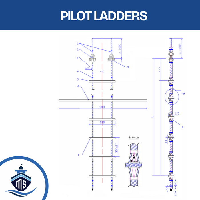 Pilot Ladders (บรรไดนำร่อง) — บริษัท มารีน ซัพพลาย จำกัด