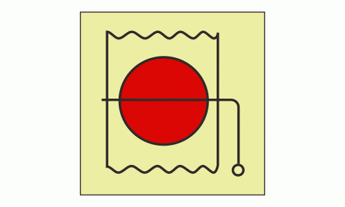 [336063] Fire Control Sign Fire Damper In Vent Duct