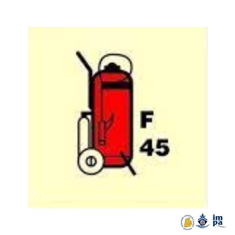 [336089] FIRE CONTROL SIGN 45 KG WHEELED FOAM FIRE EXTINGUISHER