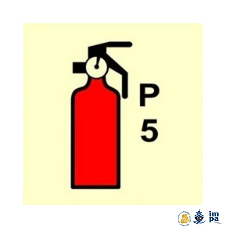 [336090] FIRE CONTROL SIGN 5 KG POWDER FIRE EXTINGUISHER