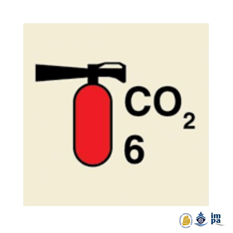[336087] FIRE CONTROL SIGN 6 KG CO2 FIRE EXTINGUISHER