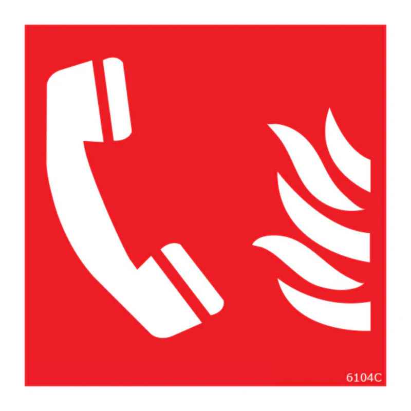 [336104] FIRE EQUIPMENT SIGN (RED) FIRE PHONE