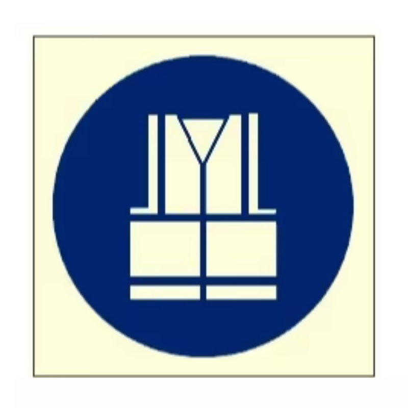 [335643] SIGN SELF ADHESIVE 150X150 MM , HIGH VISIBITY CLOTHING