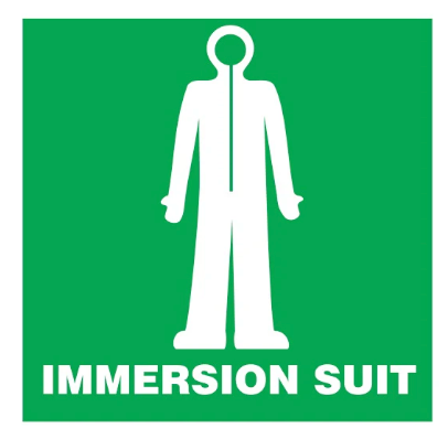 [334112] SAFETY SIGN IMMERSION SUIT