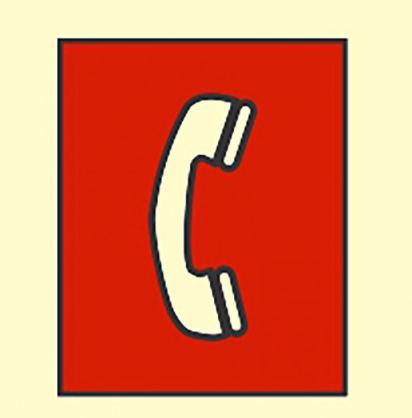 [336025] FIRE CONTROL SIGN EMERGENCY TELEPHONE STATION