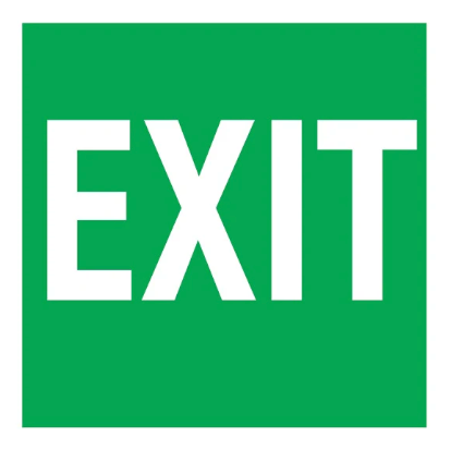 [334425] SAFETY SIGN, EXIT 150 X 150 MM