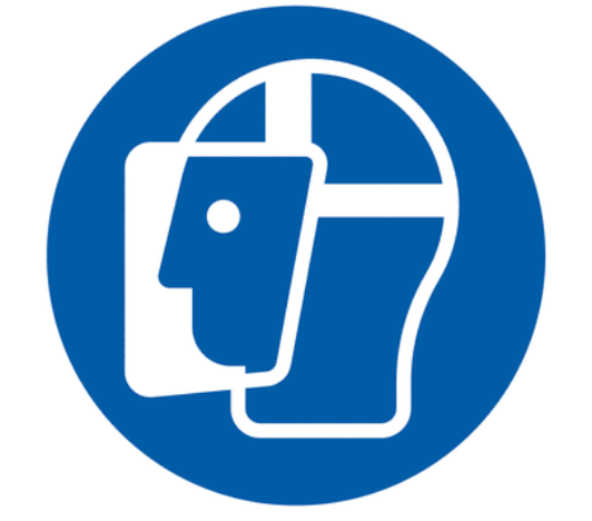 [335645] SIGN SELF ADHESIVE #5645 FACE SHEIELD