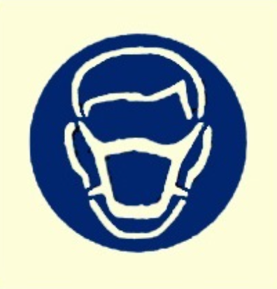 [335646] SIGN SELF ADHESIVE #5646 150X150 MM , WEAR MASK