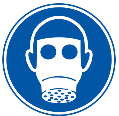 [335647] SIGN SELF ADHESIVE #5647 BREATHING APPARATUS