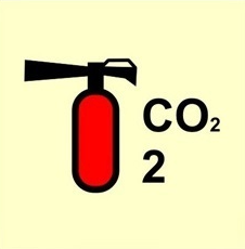 [336082] FIRE CONTROL SIGN CO2 FIRE EXTINGUISHER 150X150 MM