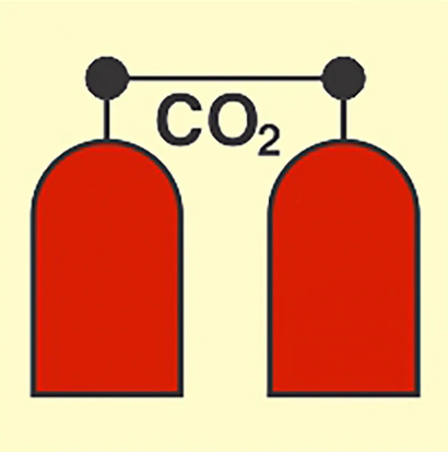 [336009] FIRE CONTROL SIGN CO2 RELEASE STATION 150X150 MM