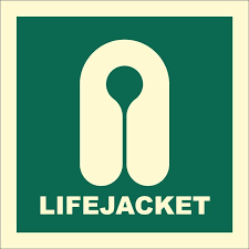 [334110] SAFETY SIGN LIFEJACKET 150X150 MM