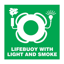 [334109] SAFETY SIGN LIFEBUOY WITH LIGHT & SMOKE