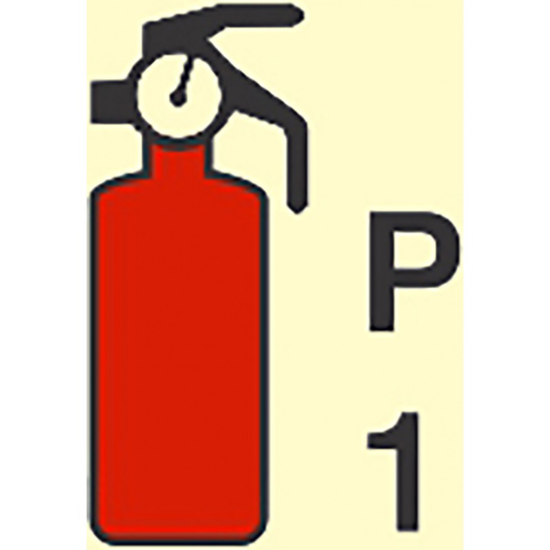 FIRE CONTROL SIGN POWDER(P1) FIRE EXTINGUISHER 150x150 MM