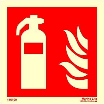 FIRE EQUIPMENT SIGN (RED) FIRE EXTINGUISHER 150x150 MM