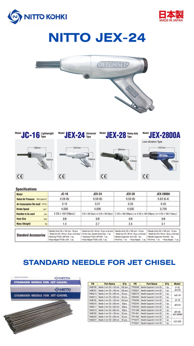 JEX-24 Jet Chisel Needle Scaler Nitto Kohki