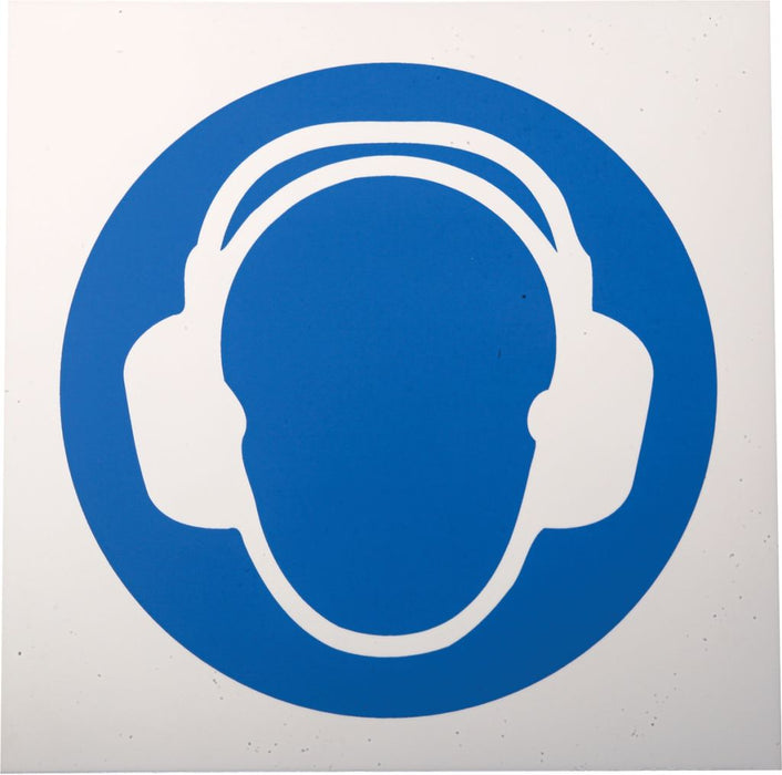 SIGN SELF ADHESIVE #5648 150x150 MM , EAR PROTECTION