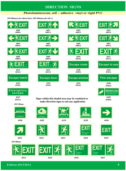 DIRECTION SIGNS (SIZE 150*150mm)