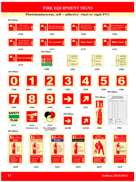 FIRE EQUIPMENTS SIGNS (SIZE 150*150mm)