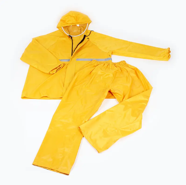 Orange Rain Suits with Hood
